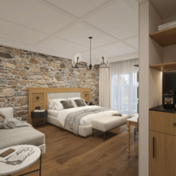 Nuove camere Country Chic di Villa Quaranta Wine Resort in Valpolicella – luce naturale, legno e armonia
