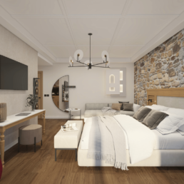 Nuove camere Country Chic di Villa Quaranta Wine Resort in Valpolicella – luce naturale, legno e armonia