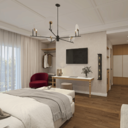 Nuove camere Country Chic di Villa Quaranta Wine Resort in Valpolicella – luce naturale, legno e armonia